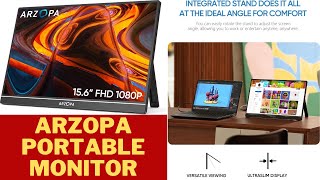 ARZOPA A1 156 inch Portable Monitor  FHD 1080P  USB C HDMI  PC MAC Phone Xbox PS5 [upl. by O'Doneven243]