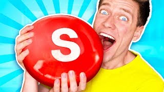 Sourest Giant Candy Challenge DIY Worlds Biggest Skittles Learn How To Prank Sour vs Edible Food [upl. by Vanya]