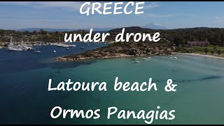 Latoura beach amp Ormos Panagias Chalkidiki Greece with DJI Mini 2 4K GREECE under drone 028 [upl. by Olette]