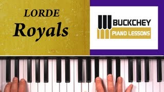 How To Play Royals By Lorde On Piano [upl. by Anaerdna]