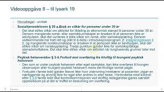 Videooppgåve 8 til innføringskurs i juridisk metode [upl. by Keldon]