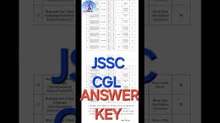 JSSC CGL FINAL ANSWER KEY 18 October jssc education jssccgl jssccglnews viralvideo answerkey [upl. by Caplan]