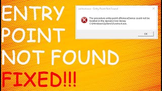 The Procedure quotEntry Point Not Found Dynamic Link Libraryquot Error Fixing In Windows 10  11  7 [upl. by Nil]