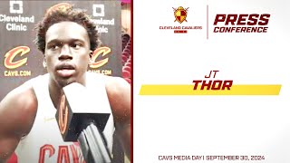 Cavaliers TwoWay Forward JT Thor Excited To Bring Versatility Explains Looking Up To Kevin Durant [upl. by Fleisher]