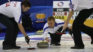 CURLING CZEUSA Olympic Qual 2013  Men Loser 1v2 v 3 [upl. by Blankenship]