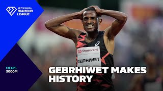 Hagos Gebrhiwet runs 2ndfastest time in history in Oslo 5000m  Wanda Diamond League 2024 [upl. by Nahtonoj]