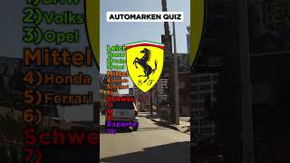 Automarken Quiz🚗 quiz car auto erraten wissen test viralshort bildung deutsch german [upl. by Henig]