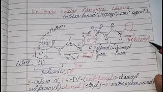 Glibenclamide IUPAC NameChemical structureHypoglycemic drugSulfonylureas derivativeGlyburide [upl. by Nakah176]