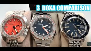 Which Doxa Three Doxa Divers Comparison  200 300 600 [upl. by Lucic415]