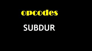 subdur opcode in as400 [upl. by Kresic]