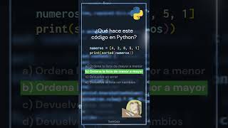 Aprende fácilmente que hace sorted en Python 💻🚀 [upl. by Fanechka]