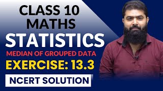 CLASS 10 MATHS  STATISTICS  CHAPTER13  EXERCISE 133  MEDIAN  CBSE  NCERT SOLUTION 202425 [upl. by Anomas425]