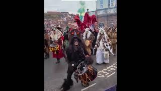 Santa KRAMPUS parade Yorkshire delightful amp frightful krampus [upl. by Dagna]