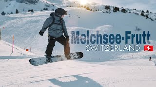 Snowboarding in MelchseeFrutt Switzerland [upl. by Holli44]