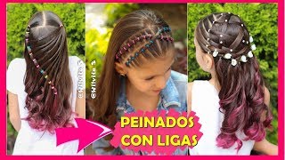 💕 3 PEINADOS fáciles y rápidos para niñas 💕 [upl. by Ellehcyar]