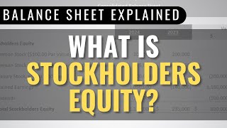 5 Examples of Stockholders Equity Balance Sheet Analysis [upl. by Eerehs]