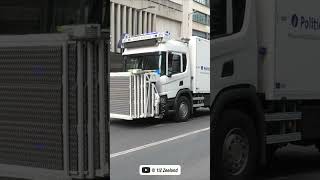 Politie KANALISATIEVOERTUIG met spoed door Brussel bruxelles brussels police scania belgium [upl. by Aehsrop]