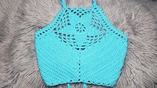 top tejido a crochettop con estrella tejido a crochet [upl. by Nnaeilsel]