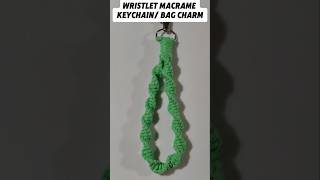 Wristlet Macrame keychainbag charm macrametutorial shortsfeed handmade [upl. by Jeno104]