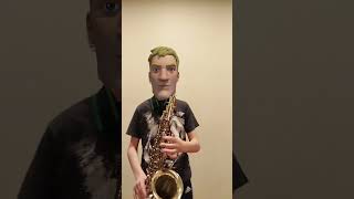 Phone It In on saxophone Sax Fortnite Music Shorts [upl. by Aleyam]