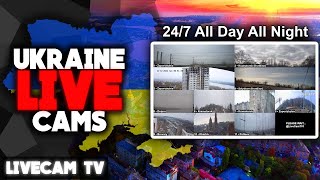 🔴 Ukraine Live Cams  KyivKharkivDniproDonetsk  Audio 🔊 [upl. by Jabez]