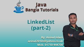 Java Bangla Tutorials 147  LinkedList part2 [upl. by Phebe275]