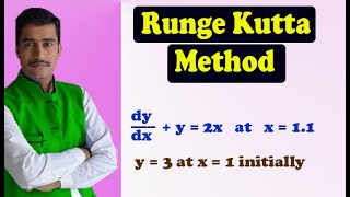 Runge Kutta method first order first degree best example solved step by step [upl. by Mel]