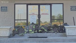 Group of volunteer firefighters walk off job [upl. by Acirem]