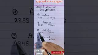 NEPALI Lai sabai bhanda badhi salary Dine 5 Countries shorts [upl. by Enyrehtak]