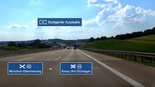 🇩🇪 A8 MünchenObermenzing  AK UlmElchingen 35x [upl. by April]