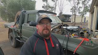 diesel injector testing common rail 1VD Toyota V8 diesel swapped jeep [upl. by Gamin684]