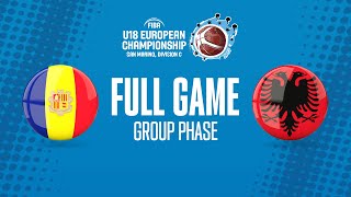 Andorra v Albania  Full Basketball Game  FIBA U18 European Championship 2022  Division C [upl. by Ul]