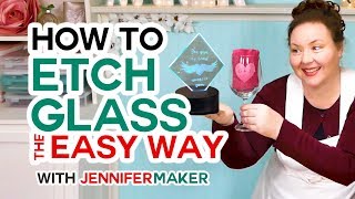 How to Etch Glass the Easy Way Armour Etch amp Vinyl Decals [upl. by Lav94]