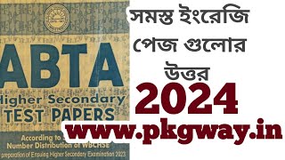 HS ABTA Test Paper 2024Higher Secondary ABTATest Paper2024All Pages of EnglishAll English Pages [upl. by Feodore]