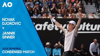 Novak Djokovic v Jannik Sinner Condensed Match  Australian Open 2024 Semifinal [upl. by Hogle531]