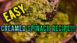 Quick and Easy Creamed Spinach with Frozen spinach [upl. by Sanyu]