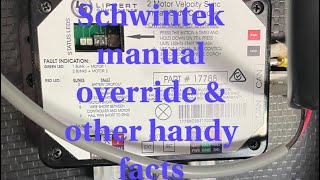 Schwintek manual override amp other handy facts [upl. by Attaymik]