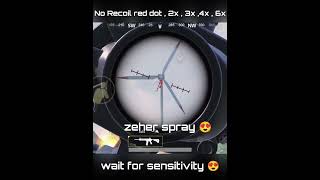 Bgmi scope settings 2x 3x 4x 6x 8x nev bast sensiviti settingsno recoil sensivitishorts trending [upl. by Anilad]