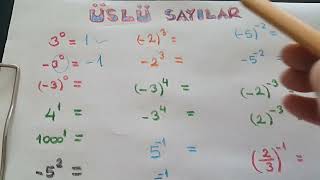 Üslü sayılar  Antrenmanlarla matematik 1 [upl. by Friday244]