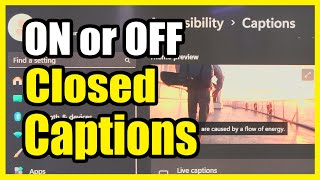 How to Turn On or OFF Subtitles or Closed Captions on Windows 11 PC Settings Tutorial [upl. by Airaet]