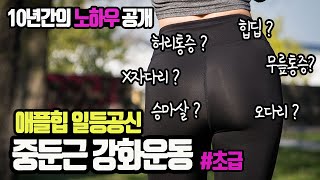 중둔근 운동 10년 노하우 공개 엉덩이가 달라졌어요승마살 힙딥 오다리 엑스자 다리 허리통증 무릎통증등에 효과보장 초급편 [upl. by Lathrope]