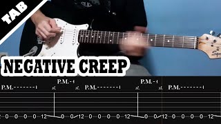 Negative creep  Nirvana  Guitar TAB  Lesson  Tutorial [upl. by Nicolau]