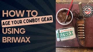 HOW TO AGE YOUR LEATHER GEAR USING BRI WAX STAIN leather cowboys actor movie aged stains [upl. by Eatnoled986]