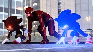 Sonic vs Flash Race Full Movie Animated Part 1 2 3 4 to 7 Who is Faster Sonic The Hedgehog cutscene [upl. by O'Neill]