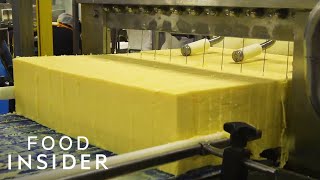 How A 100YearOld Vermont Creamery Makes Cheddar Cheese  Regional Eats [upl. by Hcirdla411]