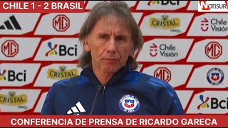 Ricardo Gareca Conferencia de prensa Chile perdió ante Brasil EN VIVO [upl. by Einnob157]