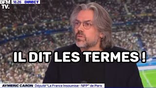 AYMERIC CARON SEMBROUILLE AVEC LES JOURNALISTES BFM ils lempêchent de dire les termes [upl. by Ylrad]