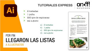 Cómo crear listas con viñetas o números en Adobe Illustrator [upl. by Combes218]