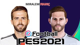 MIRALEM PJANIÇ  PES 201920202021  FACE BUILD amp STATS [upl. by Florry305]