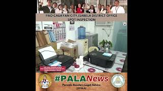 PAO CAUAYAN CITYISABELA DISTRICT OFFICE SPOT INSPECTION [upl. by Miharba721]